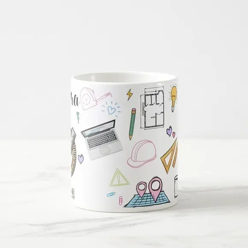 Caneca Personalizada Arquitetura Presente com Nome Arquiteta