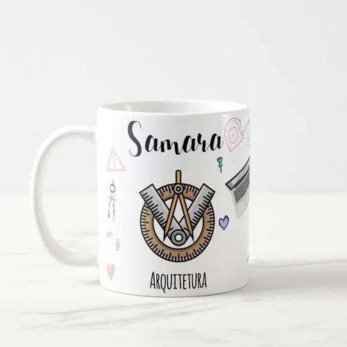 Caneca Personalizada Arquitetura Presente com Nome Arquiteta