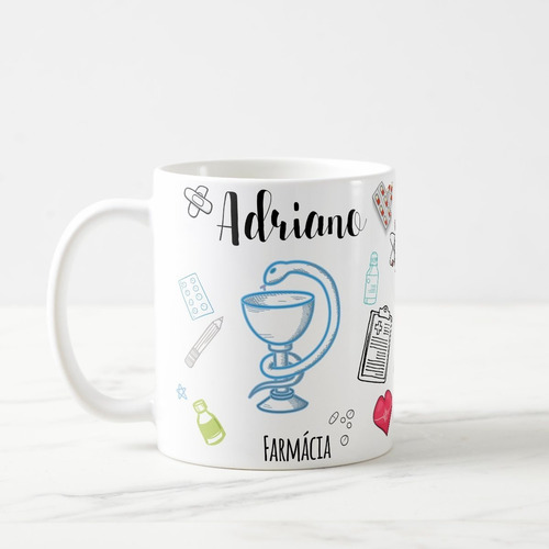 Caneca Farmácia Profissão Presente Formatura Farmacêutico