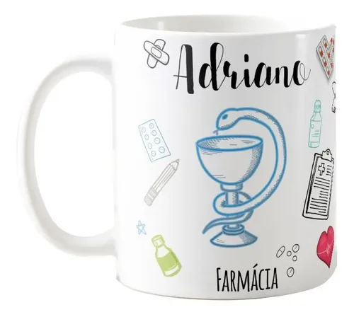 Caneca Farmácia Profissão Presente Formatura Farmacêutico - Profissões (Farmacêutico(a))