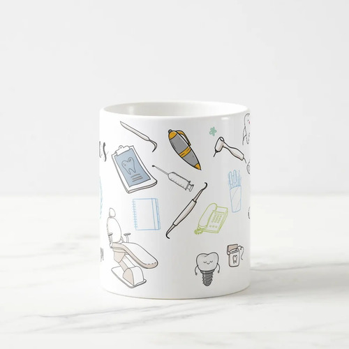 Caneca Profissão Dentista Presente Odontologia com Nome