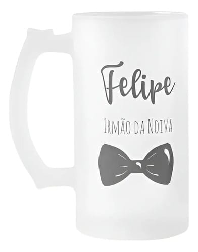 Caneca Personalizada de Cerveja Para Irmão da Noiva - Casamento (Noiva)