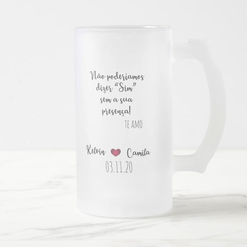 Caneca Personalizada de Cerveja Para Irmão da Noiva