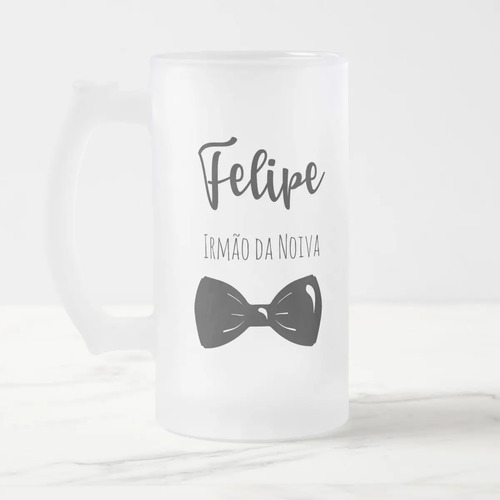 Caneca Personalizada de Cerveja Para Irmão da Noiva
