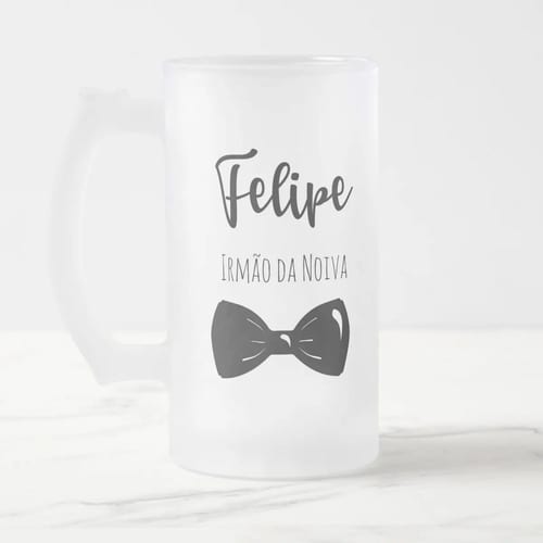 Caneca Personalizada de Cerveja Para Irmão da Noiva