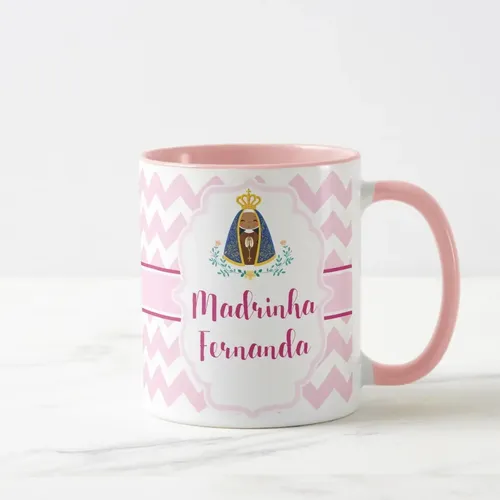 Caneca Presente Madrinha de Consagração Convite Batizado