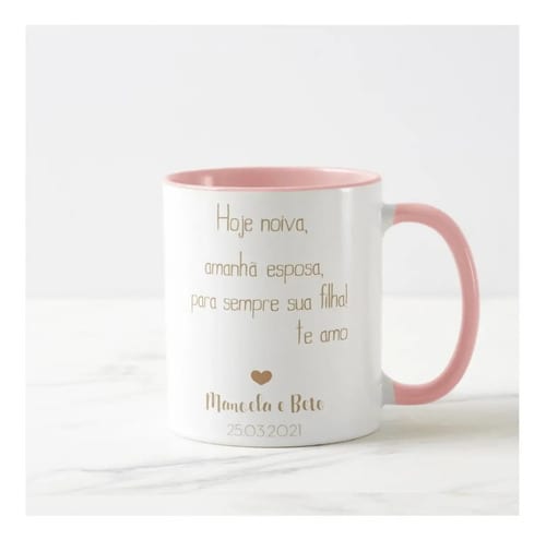 Caneca Feminina Casamento Presente Especial Mãe dos Noivos