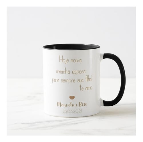 Caneca Personalizada Pai da Noiva Folhagem Botânico