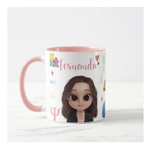 Caneca Presente Criativo Personalizado Profissão Psicóloga