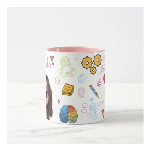Caneca Presente Criativo Personalizado Profissão Psicóloga