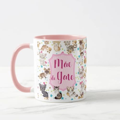Caneca Personalizada Feminina Presente Mãe de Gato