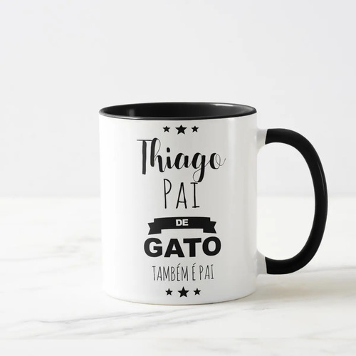 Caneca Personalizada Homem Presente Pai de Gato