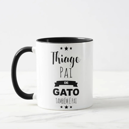 Caneca Personalizada Homem Presente Pai de Gato - Pet (Dono de Gato)