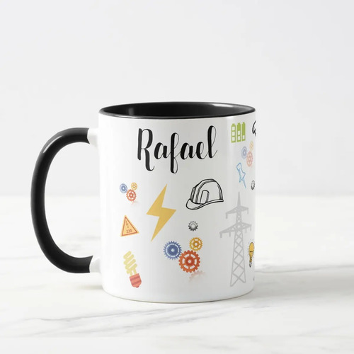 Caneca Personalizada Profissão Engenheiro Elétrico com Nome