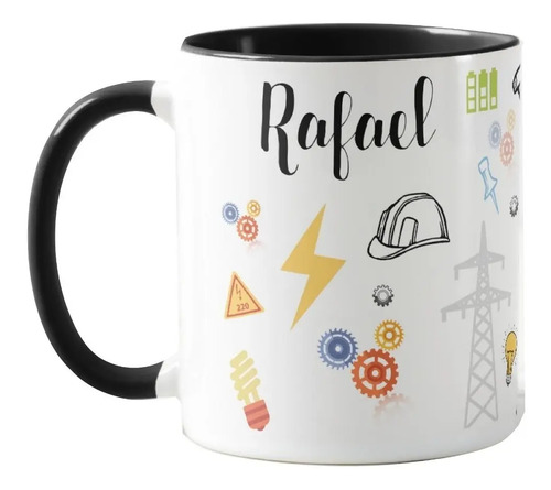 Caneca Personalizada Profissão Engenheiro Elétrico com Nome - Profissões (Engenheiro(a))