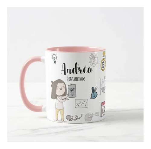 Caneca Personalizada Contadora Profissão Contabilidade