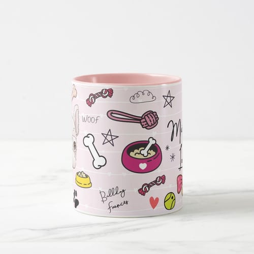 Caneca Divertida de Bulldog Frances Cachorra Pet Mãe de Pets