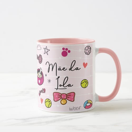 Caneca Divertida de Bulldog Frances Cachorra Pet Mãe de Pets