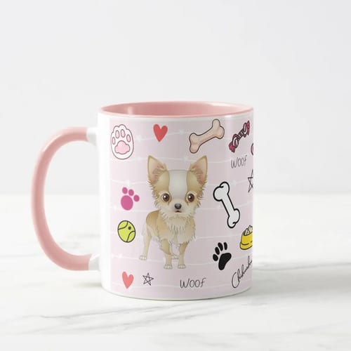 Caneca Criativa Mãe de Chihuahua Cachorro Personalizada