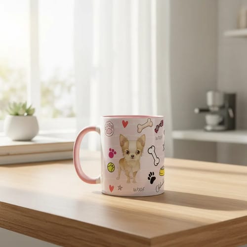 Caneca Criativa Mãe de Chihuahua Cachorro Personalizada