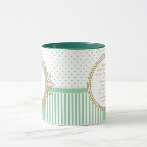 Caneca Presente Padrinhos Batizado Crisma Convite Verde