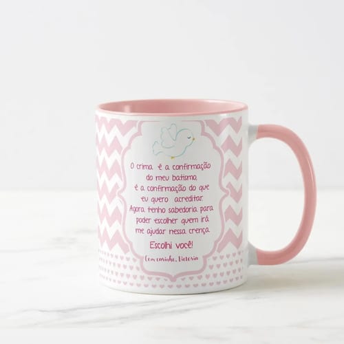 Caneca Personalizada Feminina Presente Madrinha de Crisma