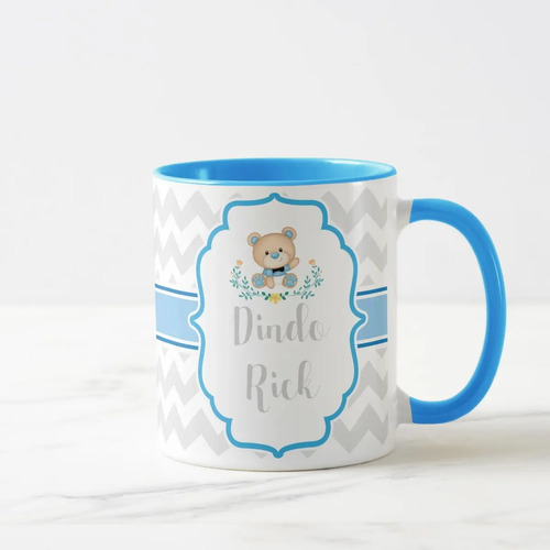 Caneca Batizado Presente Promovido a Padrinho Dindo Ursinho