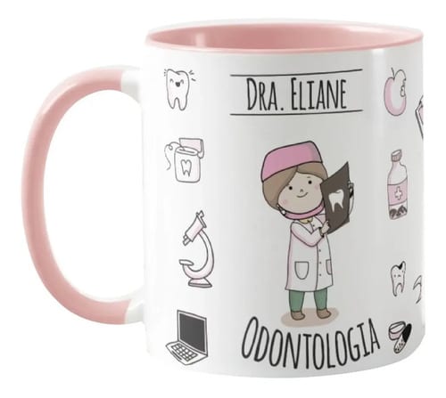 Caneca Presente Odontologia Profissão Especial Dentista - Profissões (Dentista)