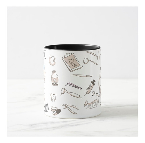 Caneca Personalizada Odontologia Profissão Dentista com Nome