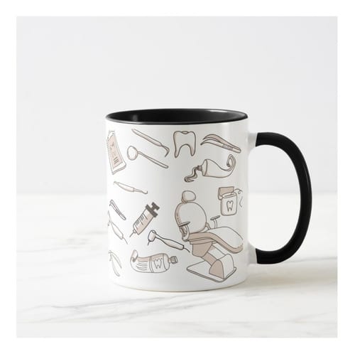 Caneca Personalizada Odontologia Profissão Dentista com Nome