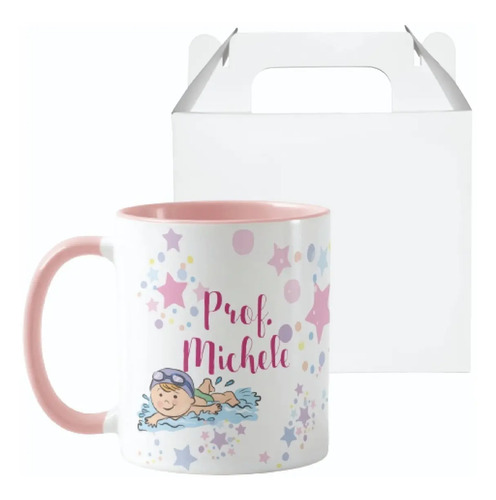 Caneca Personalizada Presente Professora Natação com Nomes - Dia dos Professores (Professor(a))