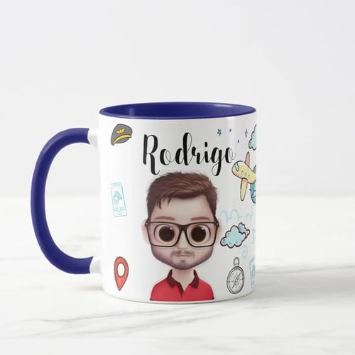 Caneca Aviação Profissão Piloto Avatar Personalizado