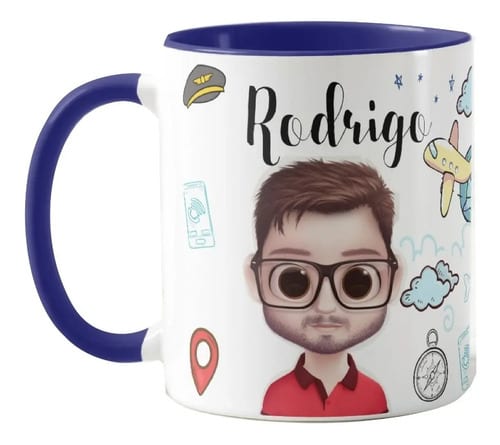 Caneca Aviação Profissão Piloto Avatar Personalizado - Profissões (Piloto)