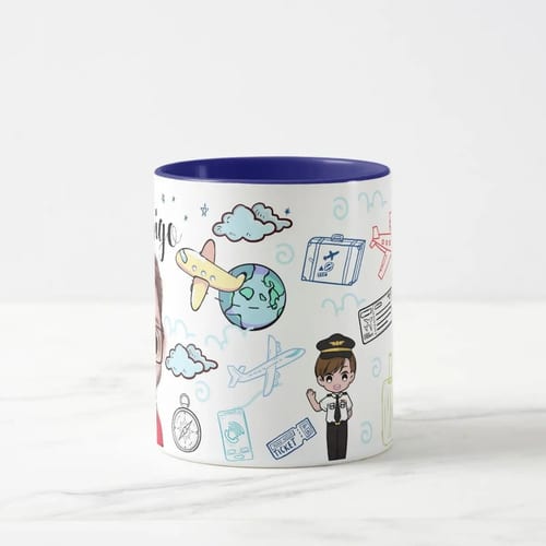 Caneca Aviação Profissão Piloto Avatar Personalizado