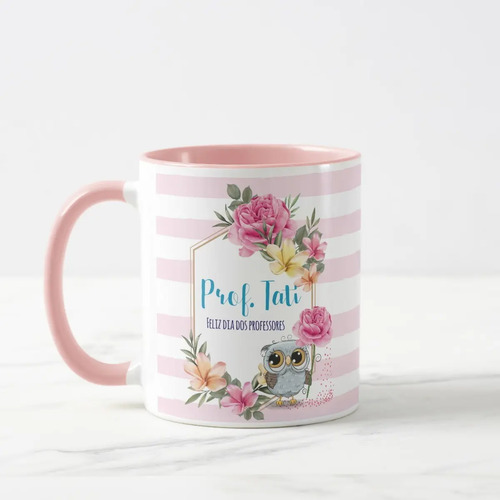 Caneca Personalizada Dia dos Professores Feminina com Nome