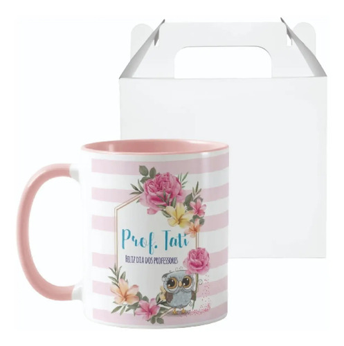 Caneca Personalizada Dia dos Professores Feminina com Nome - Dia dos Professores (Professor(a))