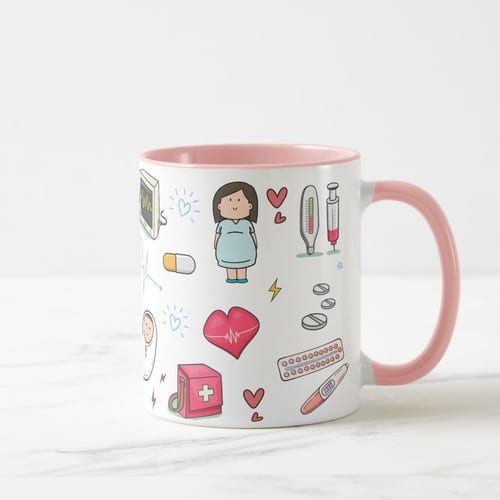 Caneca Profissão Médica Presente Medicina com Nome Médica