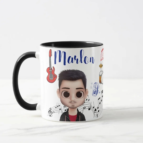 Caneca Personalizada Rock Presente Criativo Músico Música
