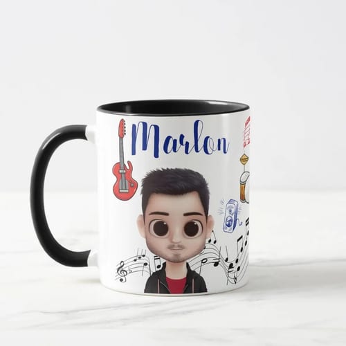 Caneca Personalizada Rock Presente Criativo Músico Música