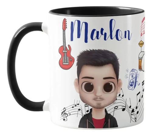 Caneca Personalizada Rock Presente Criativo Músico Música - Profissões (Músico)