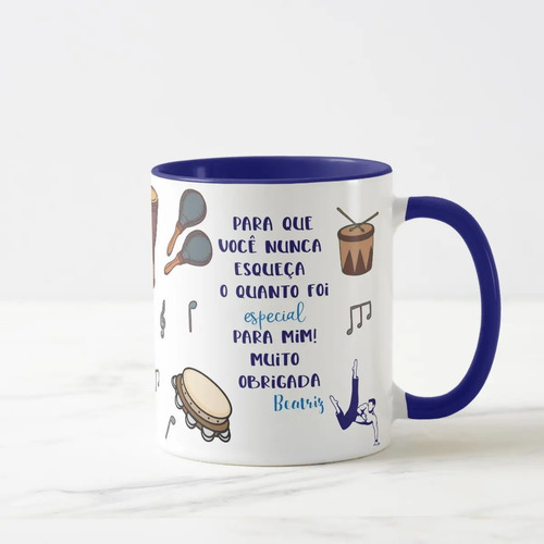 Caneca Professor Capoeira Presente com Agradecimento