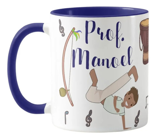 Caneca Professor Capoeira Presente com Agradecimento - Dia dos Professores (Professor(a))