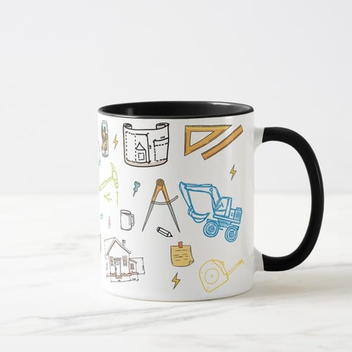 Caneca Criativa Engenharia Civil Profissão Engenheiro