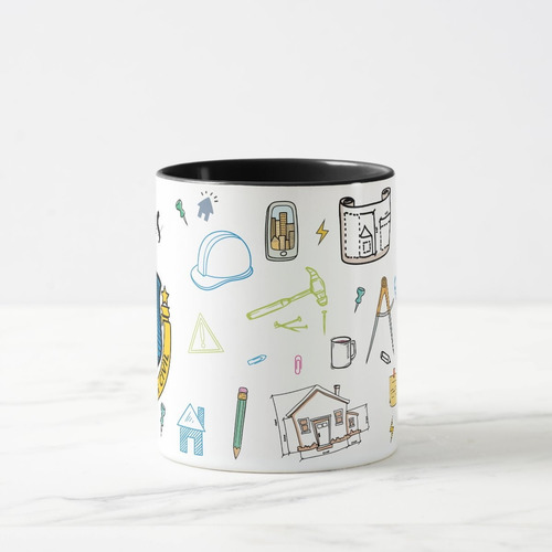 Caneca Criativa Engenharia Civil Profissão Engenheiro