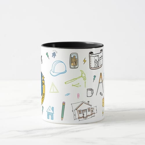 Caneca Criativa Engenharia Civil Profissão Engenheiro