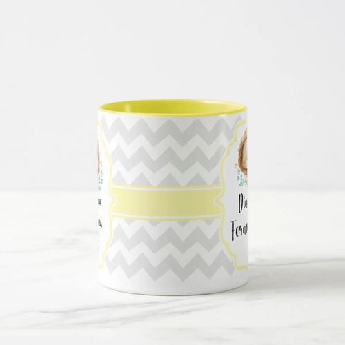 Caneca Personalizada Madrinha Dinda de Batizado Convite Leão
