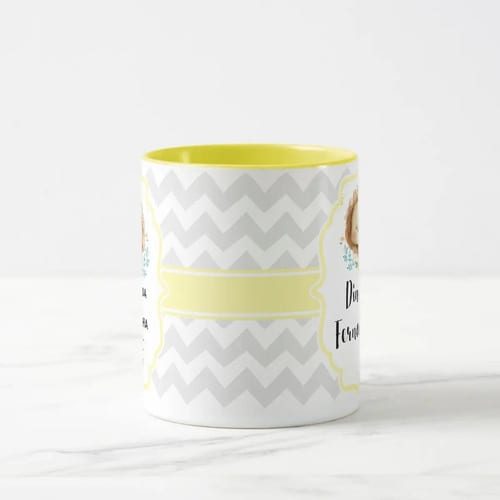 Caneca Personalizada Madrinha Dinda de Batizado Convite Leão