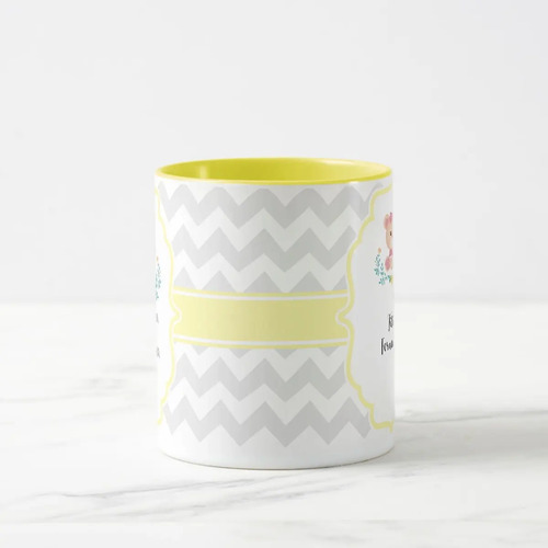 Caneca Personalizada Madrinha Dinda Batizado Convite Ursinha