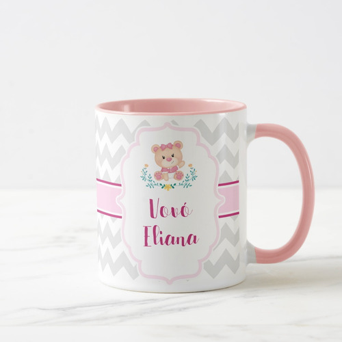 Caneca Presente Anúncio Gravidez Promovida a Vovó com Nome