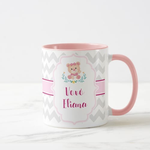 Caneca Presente Anúncio Gravidez Promovida a Vovó com Nome